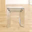 Adcock Glass Top Sled Nesting Tables