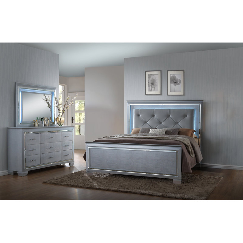 Ensemble de chambre à coucher tapissier Masaya, Grand