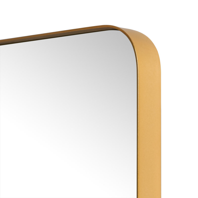Miroir de salle de bain pivotant Khylia, Or, H 30 po x l 22 po x P 1,2 po