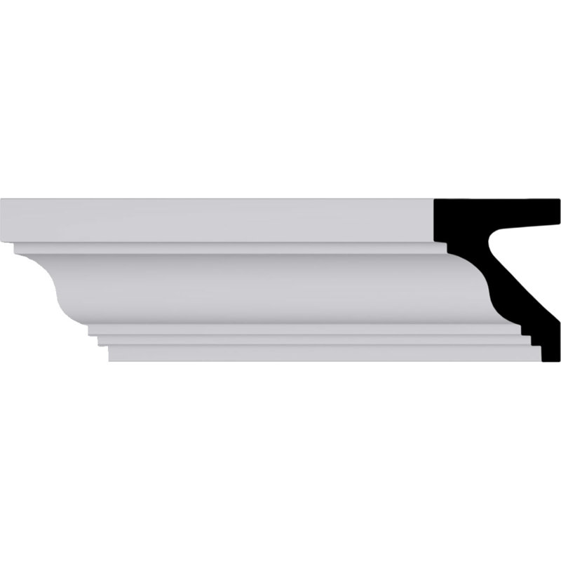 Primed White Polyurethane Crown Moulding for Ceilings