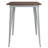 31.5" Square Metal Indoor Bar Height Table with Rustic Top-1474763168