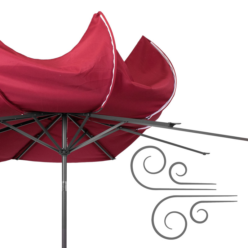Parasol de marché 9,8 pi Bryn, Vin rouge