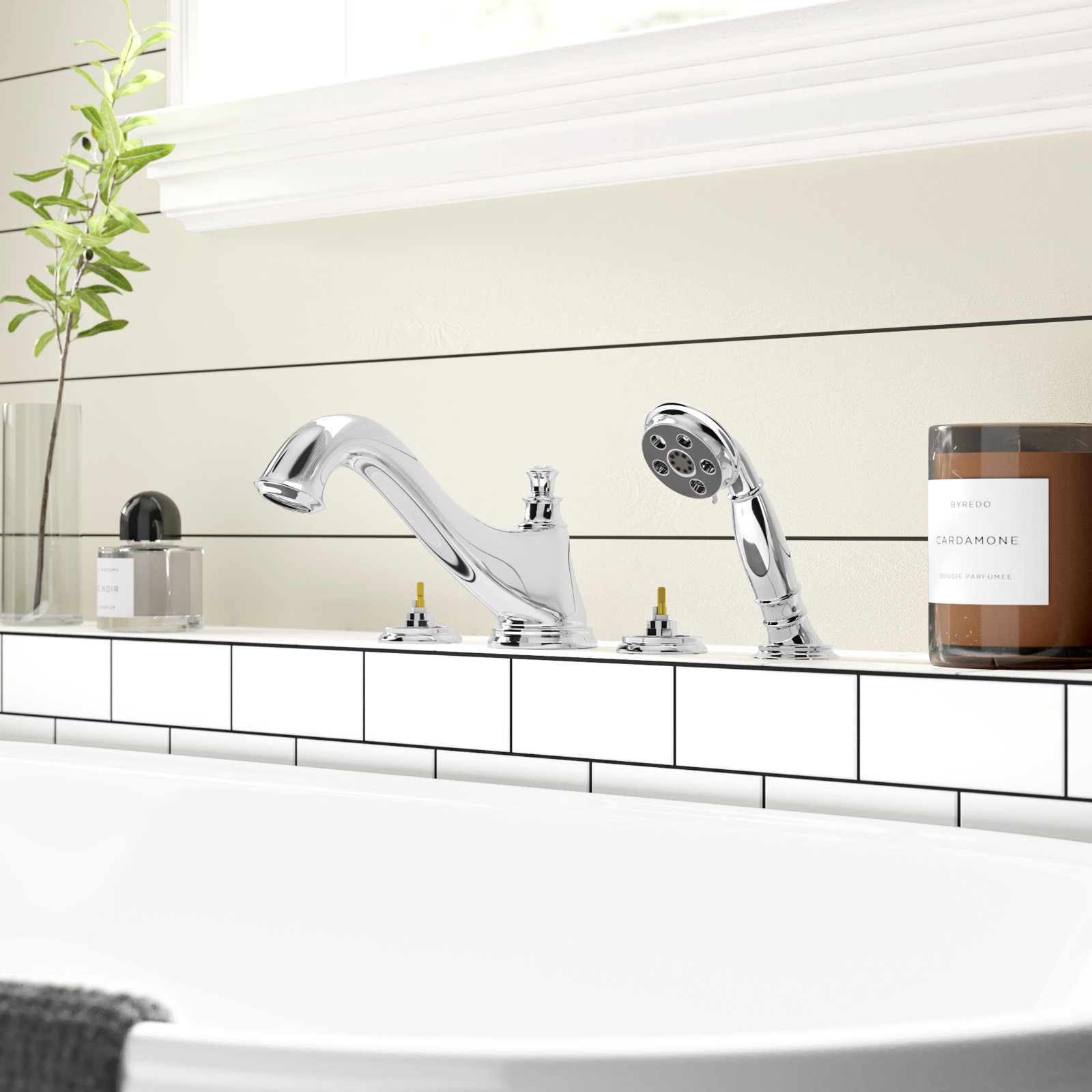 Cassidy™ Deck-Mounted Roman Tub Faucet, Chrome