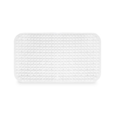 Décor Living Modern Bubble Bath Mat PVC Non-Slip Bathtub and Shower Mat, White