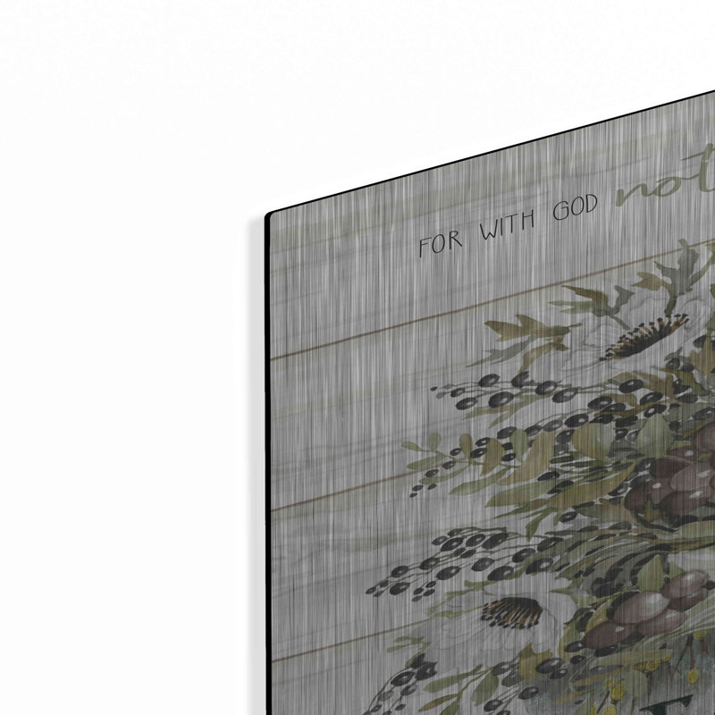 August Grove® «Rien ne sera impossible» par Cindy Jacobs, art mural en métal, H 24 po x l 36 po