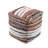 Dahlia Bohemian Multicolor Chevron Striped Chindi Handmade Pouf