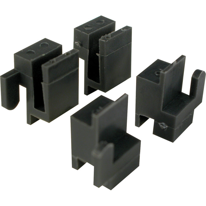 Prime-Line 3/8 in. x 9/16 in. Black Plastic Window Corner Guide, Likit (Single Pack)