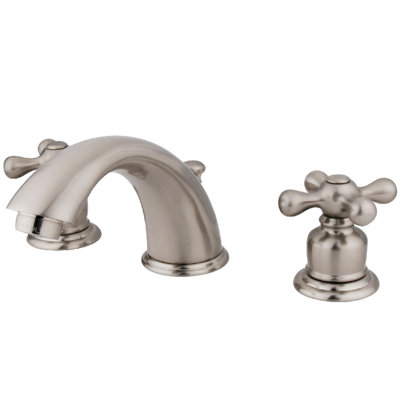 Kingston Brass Victorian Two-Handle 3-Hole Deck Mount Widespread Bathroom Faucet with Retail Pop-Up Drain