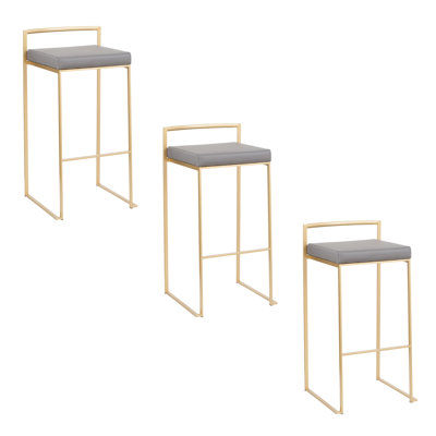 Ernestine Stackable Faux Leather Stool