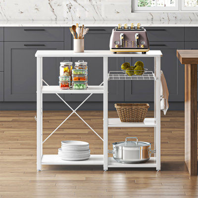 Moulton 35.4'' Iron Standard Baker's Rack With Microwave Compatibility