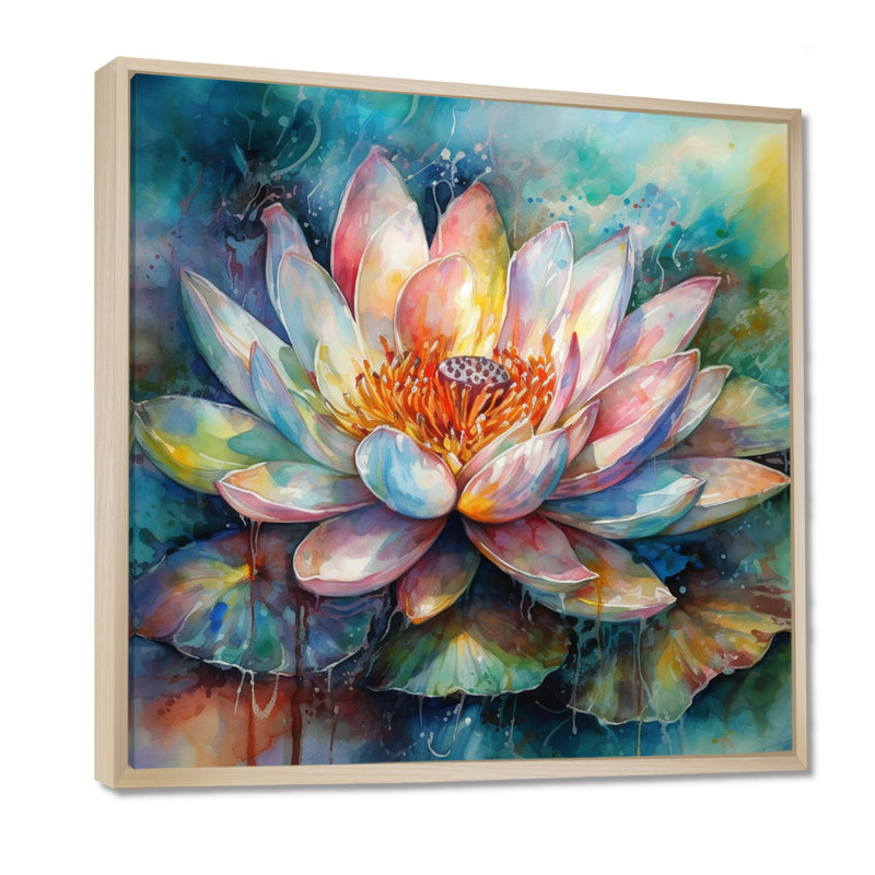 Impression sur toile, H 30 po x l 30 po x P 1 po, Cadre flottant érable
