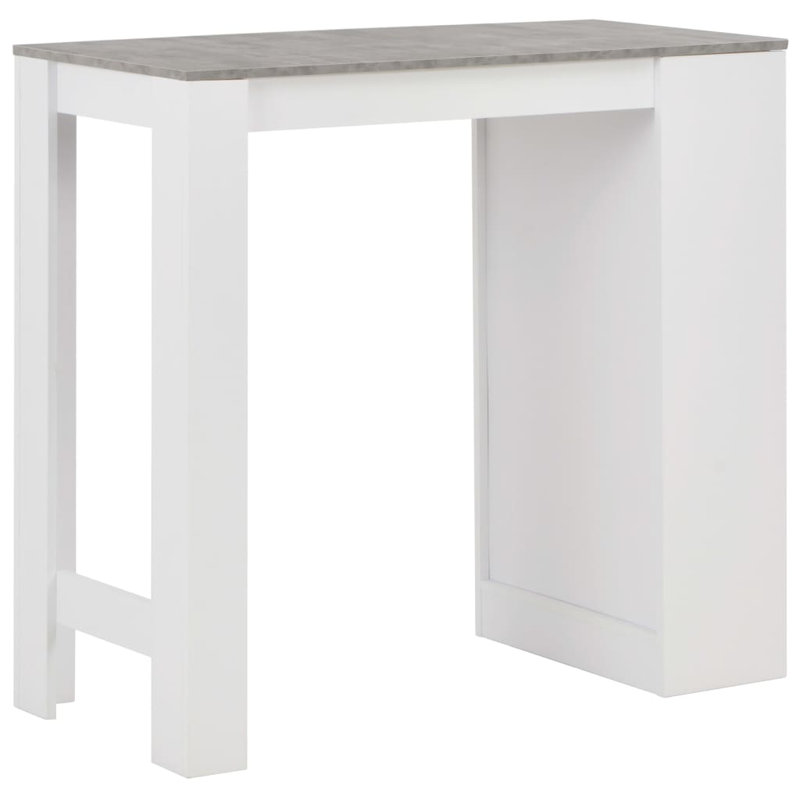 Atalanta Dining Table, White, Concrete