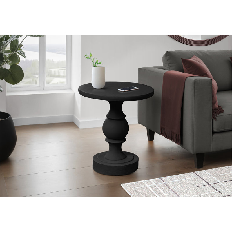 Table d'appoint ronde polyvalente pour une utilisation intérieure et extérieure, comme table de chevet ou table d'appoint dans n'importe quelle pièce.