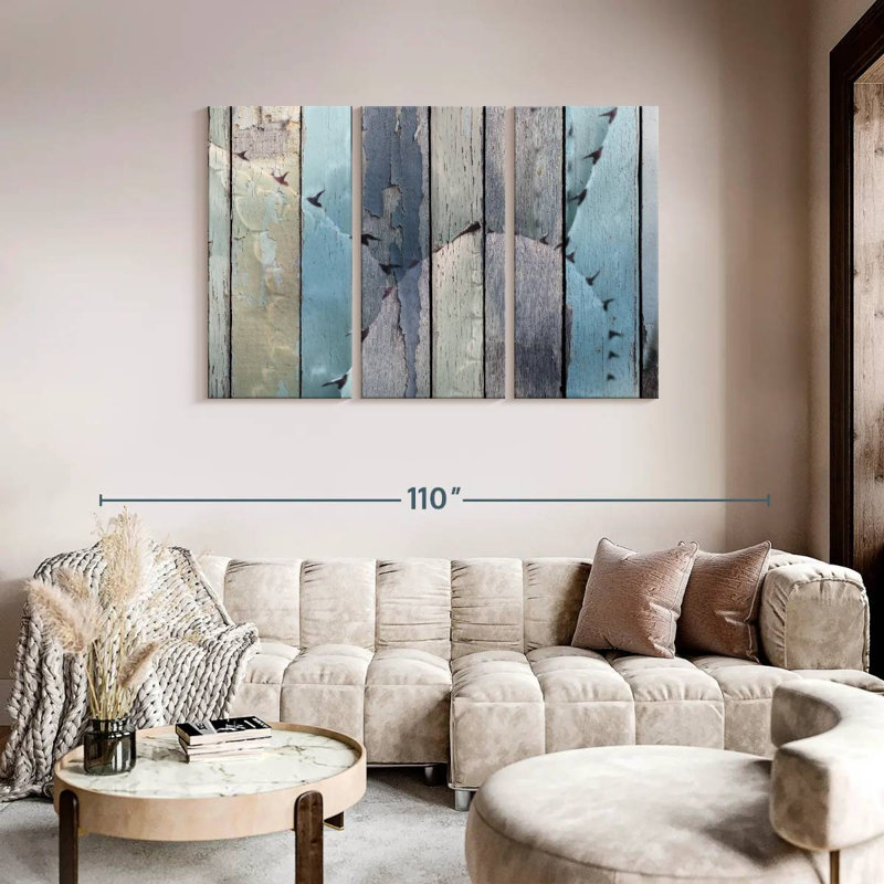 " Rustic Cactus " 3 - Pieces, 48" H x 74" W x 1.25" D