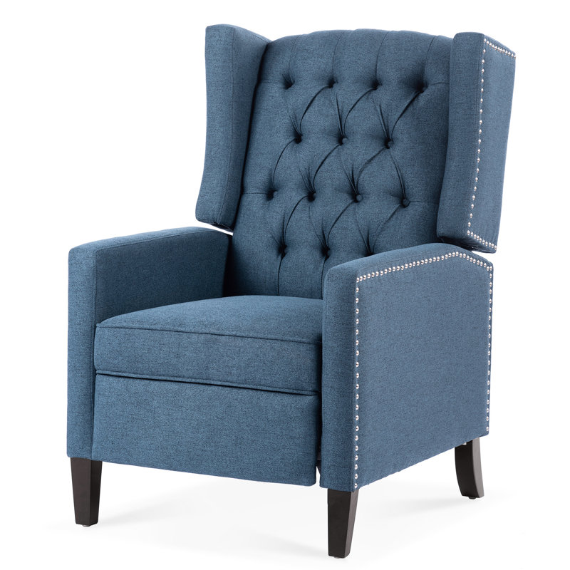 Fauteuil inclinable de 27,43 po de large en bleu avec mousse durable et contreplaqué, Bleu
