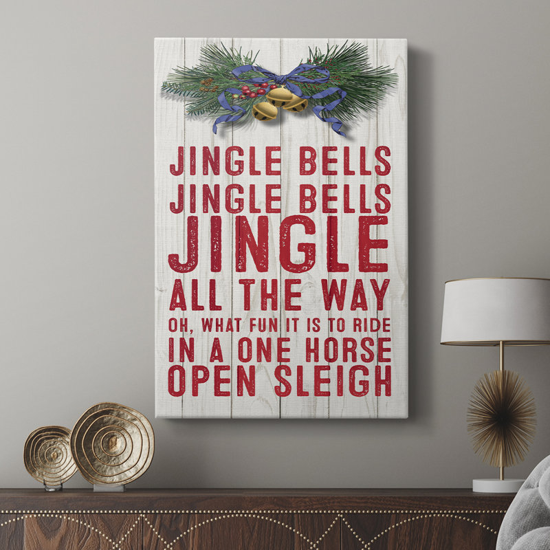 Jingle All The Way -Gallery Wra envelopped Cavas, H 18 po x l 12 po