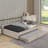 Upholstered Platform Bed With USB And Trundle-1068871440