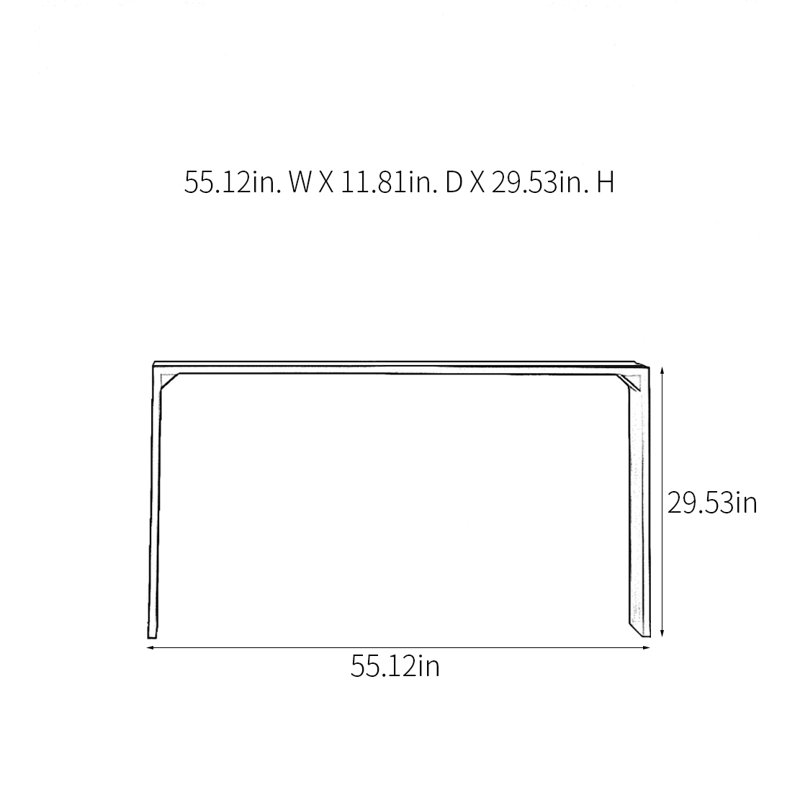 Console Retro Minimalist Art, H 29,53 po x l 55,12 po x P 11,81 po