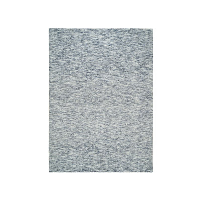 Tapis oriental bleu en laine tissé à la main 9 pi 0 po x 12 pi 0 po - MOA10265247