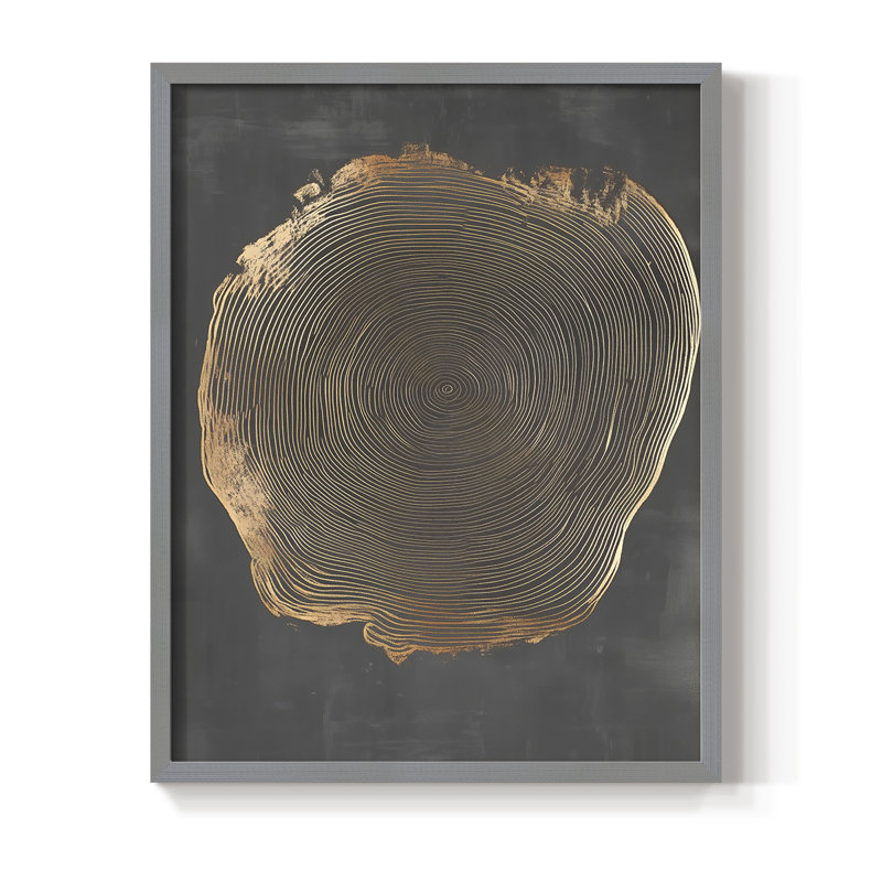 Impression abstraite encadrée XCVII - prête à être accrochée - fabriquée aux États-Unis, Gris, H 10 po x l 8 po