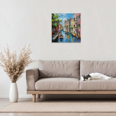 Canal Boat Ride in City Canvas, design by LSR Creative Studio