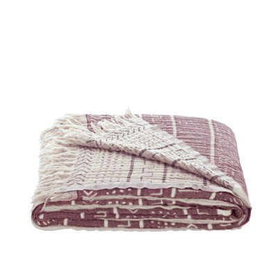 Washed 100% Cotton 3-ply Muslin Reversible Throw / Bedspread Queen size