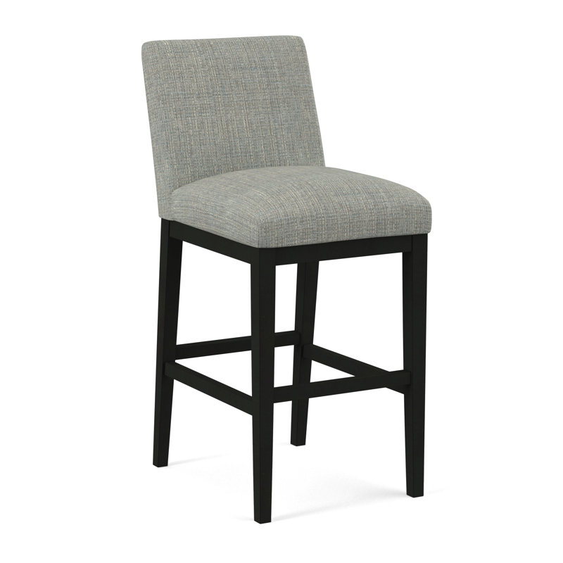 Upholstered Stool, Applause Coconut Husk, Black