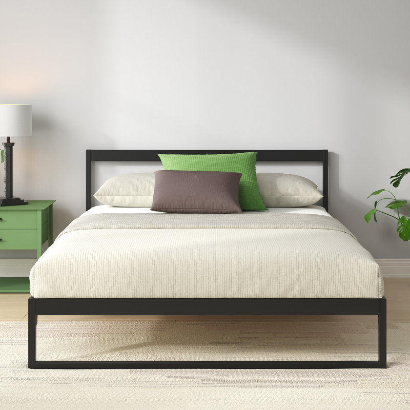 Aston Open-Frame Bed, Black, Full / Double