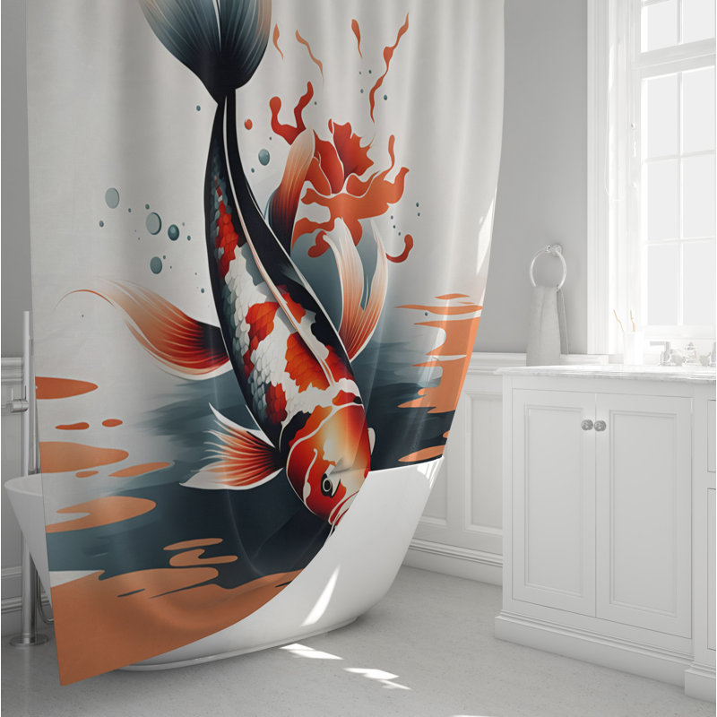 Rideau de douche avec tapis de bain SH01207, H 83 po x l 70 po
