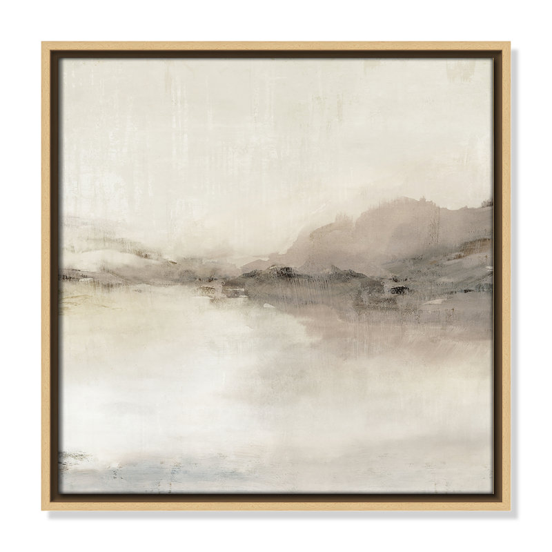 «Blush Horizon II» par Isabelle Z, L 17,5 po x H 17,5 po, Toile avec cadre, Flotteur naturel