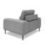 Fauteuil d'appoint 44 po Reno Zica, gris, pieds en métal noir, bois