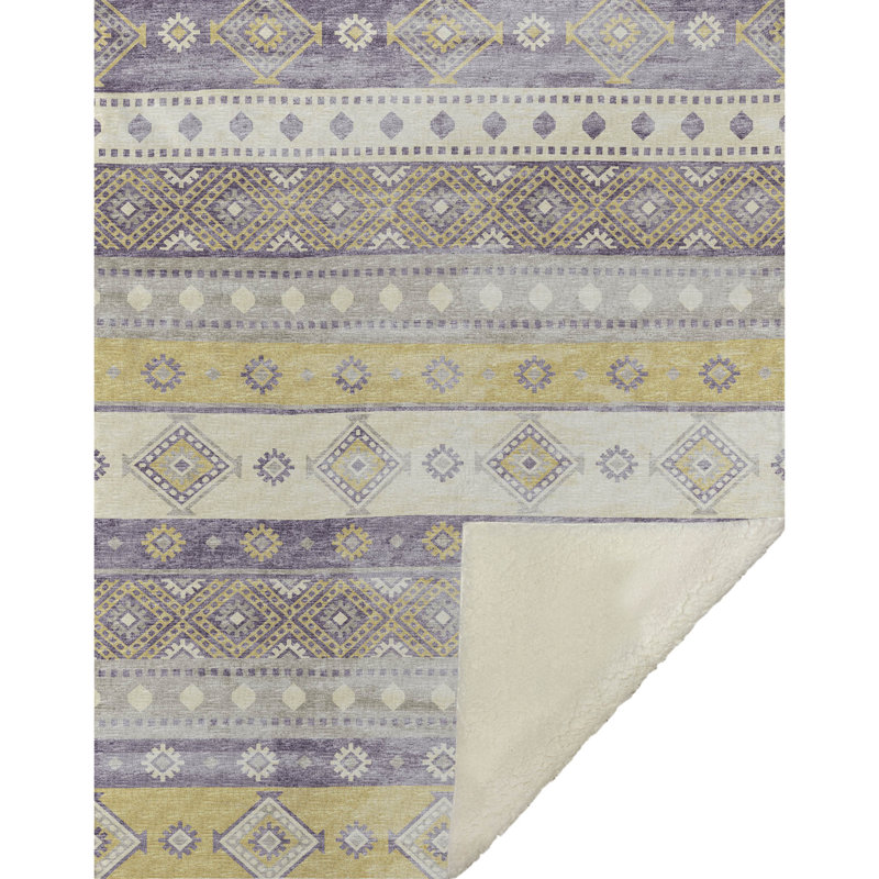 Jeté en sherpa Addison, Mauve