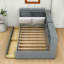 Lit plateforme simple en bois avec tablettes de rangement et 2 tiroirs Aryabella-538722109