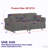 80''chenille fabric sofa with pillow-1126643204