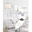 Lampe trépied moderne avec abat-jour en lin, lampe sur pied de 66 po de hauteur pour le salon, la chambre à coucher, le bureau personnel, ampoule E26 incluse, design minimaliste-112256092-112256088