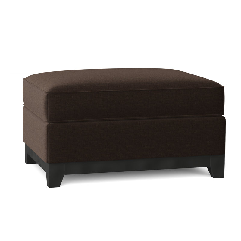 Brünhild Upholstered Ottoman, Napa Brown Chenille