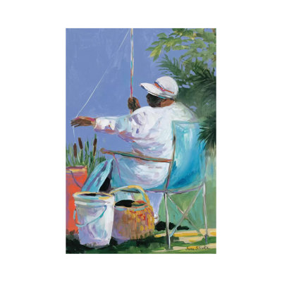 Sisters Fishing II 1 Piece Wrapped Canvas Wall Art