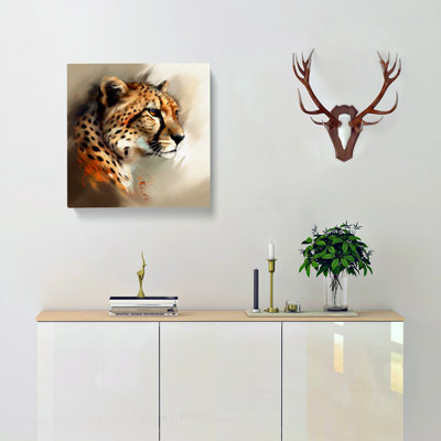 Cheetah Gestural Art No.2 - Wrapped Canvas