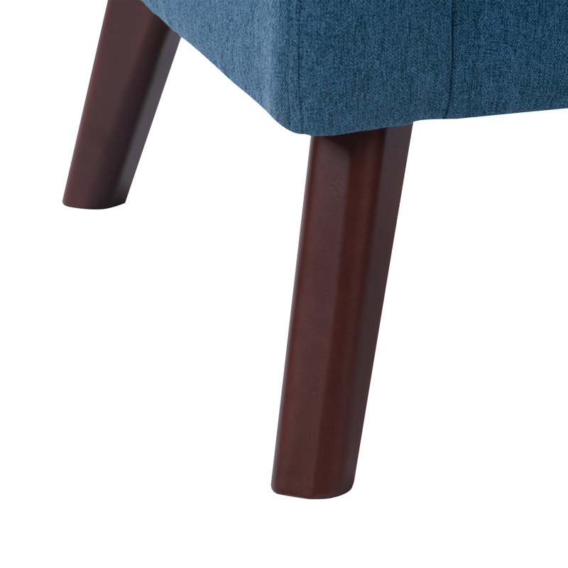 Halimatou Upholstered Barrel Chair, Blue Polyester