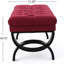 Rouge sophistiqué avec un revêtement luxueux et des détails de coutures en diamant, superbe banc, siège confortable capitonné