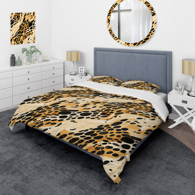 Ensemble de housse de couette orange et noir Classic Elegance Adventure III
