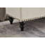 Banc repose-pieds 59 po avec rangement en tissu beige