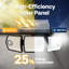 2500LM, IP65 Waterproof, Linkable Solar Flood Light with 3 Heads (2-Pack)