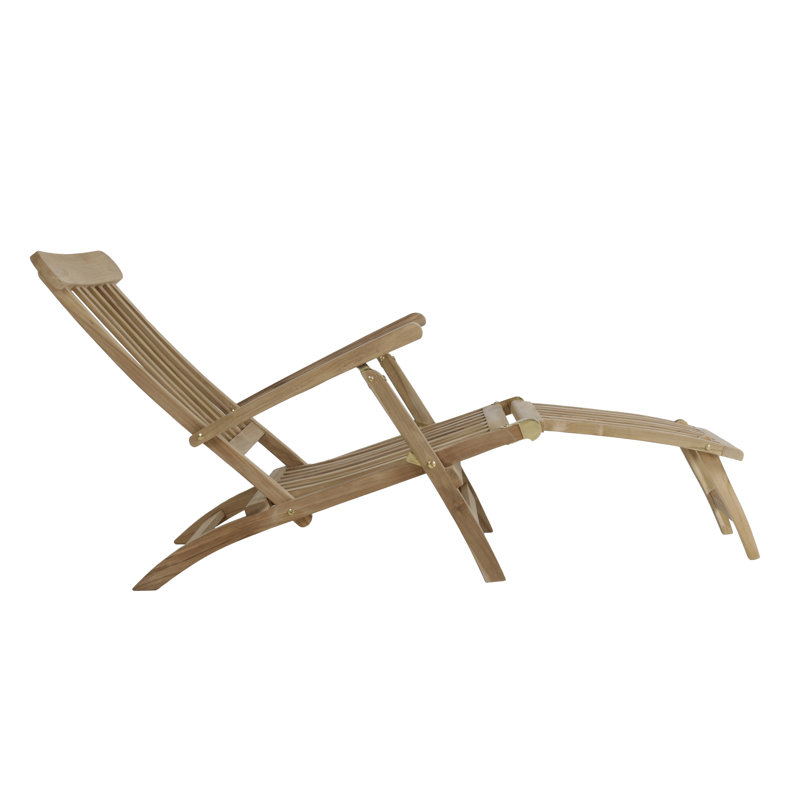 150cm Long Reclining Teak Single Chaise