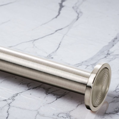 Heavy Duty Spring Tension Curtain Rod - Adjustable No-Tool Installation For Shower, Windows, And Doorways - Rustproof Finish With Non-Slip Rubber Tips