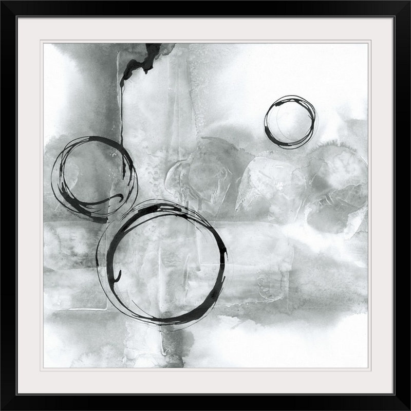 « i gray », reproduction d’art de chris paschke Full Circle, H 38 po x l 38 po x P 1 po, Cadre noir