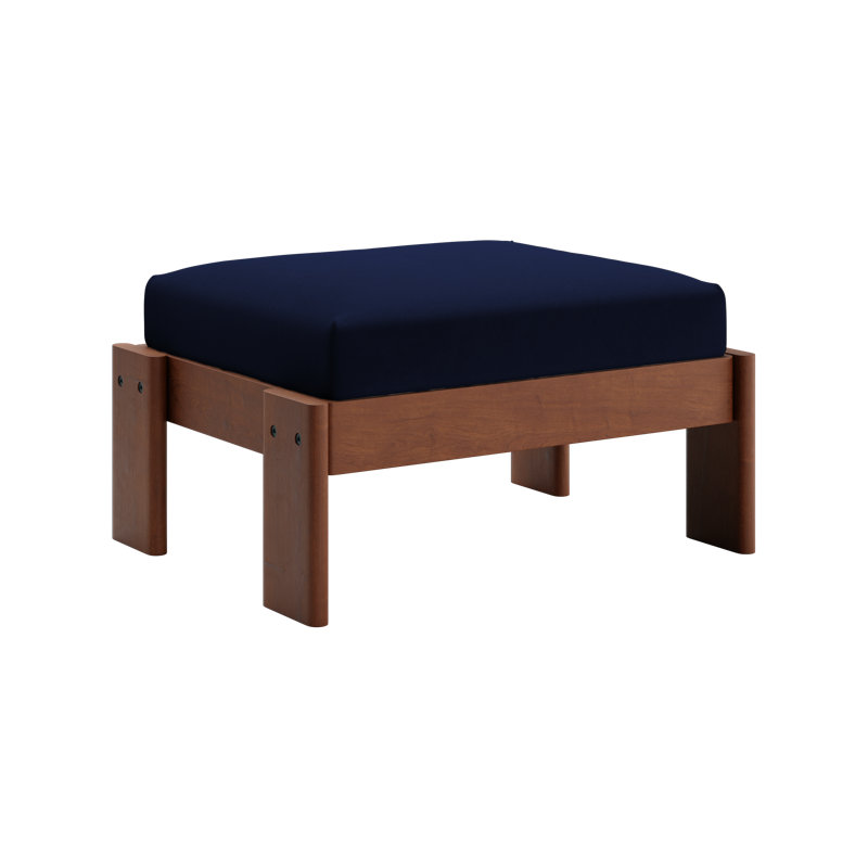 Bacana Ottoman, Indigo Recycled Velvet