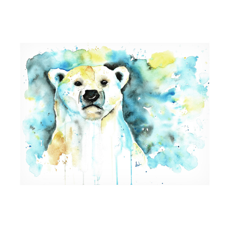 Lisa Whitehouse, ours polaire, art sur toile, H 24 po x l 32 po