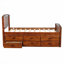 Lit plateforme simple en bois massif avec 6 tiroirs-1649793765