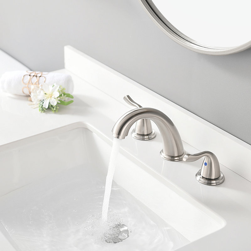 Widespread 2-handle Bathroom Faucet with Drain Assembly